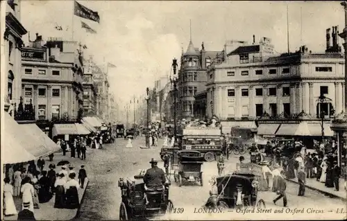 Ak London City England, Oxford Street and Oxford Circus