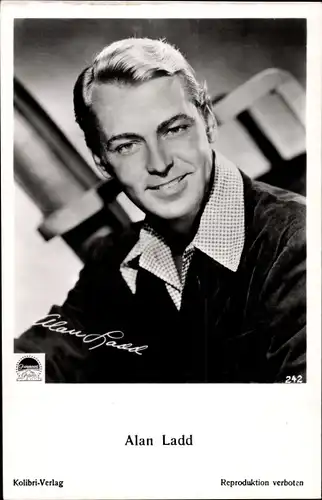 Ak Schauspieler Alan Ladd, Portrait