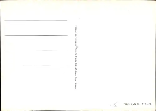 3 D Ak Winky Girl, Zwinkernde Asiatin mit Fächer