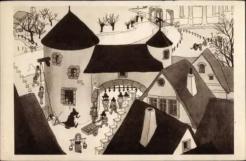 Künstler Ak Dratz, Jean, Chicago World's Fair 1933, Picturesque Belgium, Sing Sing prison