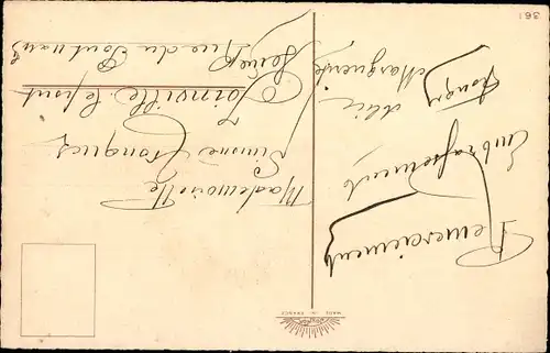 Künstler Ak Klein, C., Blumenstrauß, Rose, Vergissmeinnicht