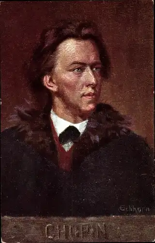 Künstler Ak Eichhorn, Komponist Frédéric Chopin, Pianist, Klavierkomponist, BKWI 874 3