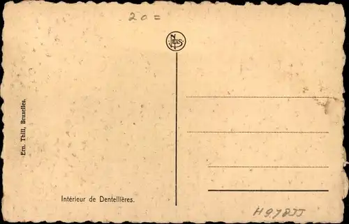 Ak Belgische Klöppelstube, Intérieur de Dentellières