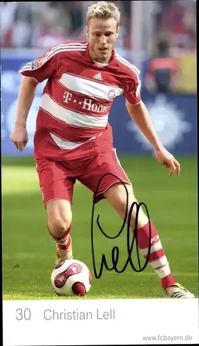 Ak Fußballer Christian Lell, Portrait, Autogramm, FC Bayern München