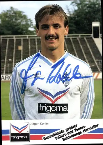 Ak Fußballer Jürgen Kohler, Portrait, Autogramm, SV Waldhof Mannheim