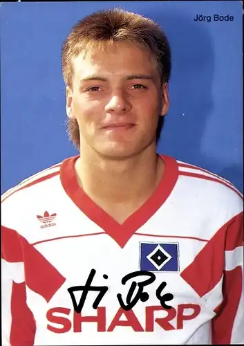 Ak Fußballer Jörg Bode, Portrait, Autogramm