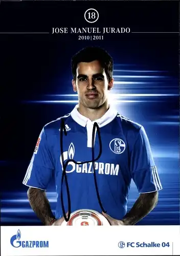 Ak Fußballer Jose Manuel Jurado, Portrait, Autogramm, FC Schalke 04