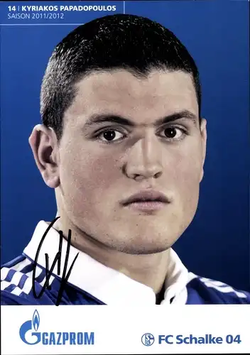 Ak Fußballer Kyriakos Papadopoulos, Portrait, Autogramm, FC Schalke 04