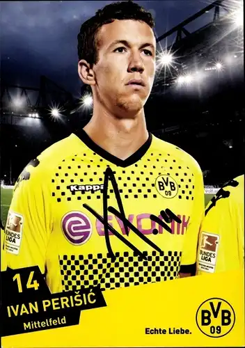 Ak Fußballer Ivan Perisic, Portrait, Autogramm, BVB 09