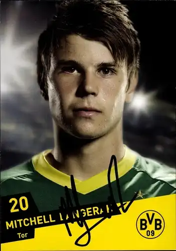 Ak Fußballer Mitchell Langerak, Portrait, Autogramm, BVB 09