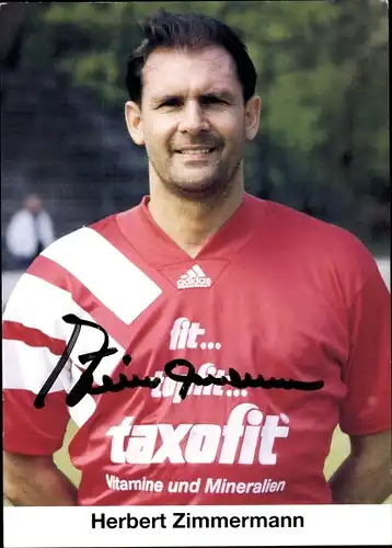 Ak Fußballer Herbert Zimmermann, Portrait, Autogramm