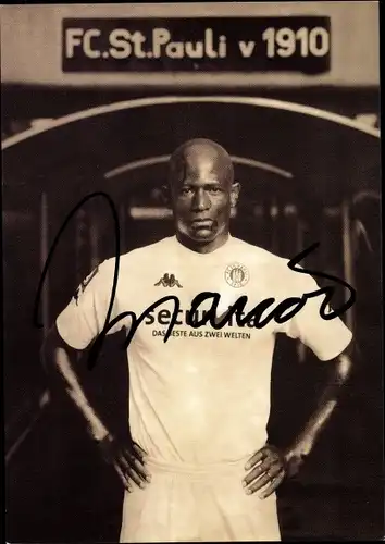 Ak Fußballer Marcos Antonio Aparecide, Portrait, Autogramm, FC St. Pauli