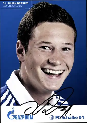 Ak Fußballer Julian Draxler, Portrait, Autogramm, FC Schalke 04