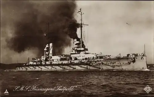 Ak Deutsches Kriegsschiff, SMS Prinzregent Luitpold, Großlinienschiff