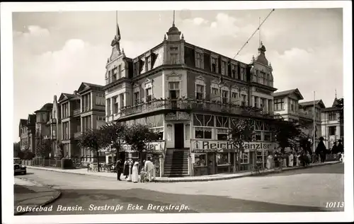 Ak Ostseebad Bansin Heringsdorf auf Usedom, Seestraße Ecke Bergstraße, Reichskanzler