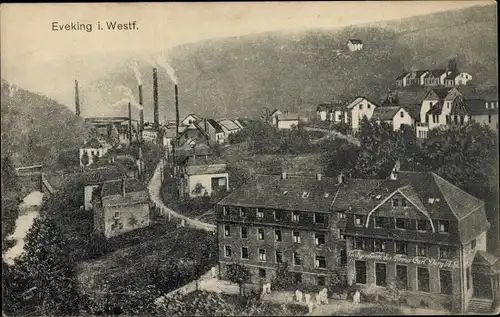 Ak Eveking Werdohl im Sauerland, Blick auf den Ort