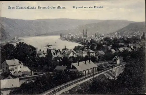 Ak Boppard am Rhein, Hunsrückbahn, Blick von der Elfenlei