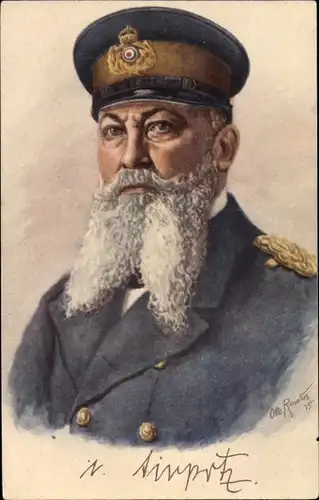 Künstler Ak Renatus, Otto, Großadmiral Alfred von Tirpitz, Nachfolger Hollmanns