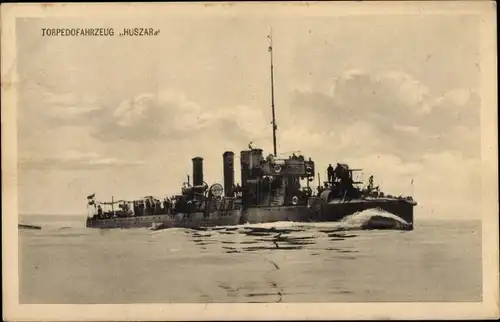 Ak Österreichisches Kriegsschiff, SMS Huszar, Torpedoboot