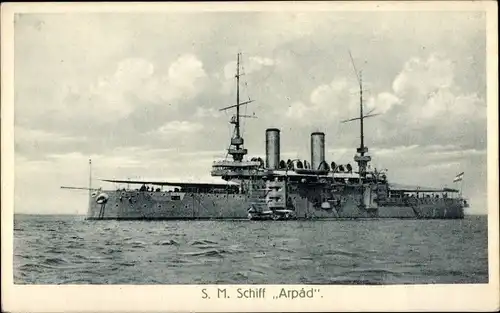 Ak Österreichisches Kriegsschiff, SMS Arpad, Schlachtschiff