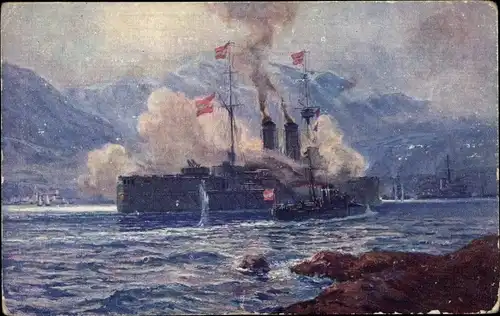 Ak Österreichisches Kriegsschiff, SMS Radetzky, Schlachtschiff