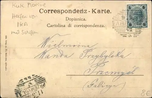 Ak Ičići Ika Kroatien, Stadtansicht