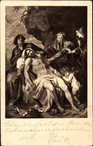 Künstler Ak Van Dyck, Die Beweinung Christi