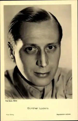 Ak Schauspieler Günther Lüders, Portrait
