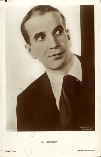 Ak Schauspieler Al Jolson, Portrait