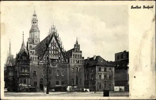 Ak Wrocław Breslau Schlesien, Rathaus