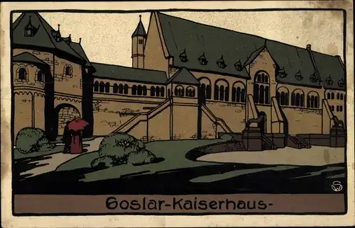 Steindruck Ak Goslar am Harz, Kaiserhaus