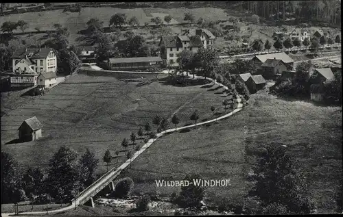 Ak Windhof Schweighofen in der Pfalz, Wildbad, Luftbild