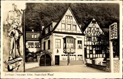 Ak Brodenbach an der Mosel, Gasthaus Schwarzer Ritter