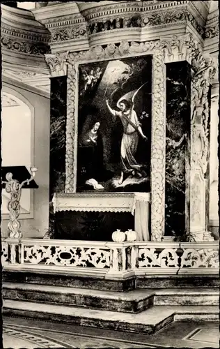 Ak Eisenberg in Thüringen, Schlosskirche, Altar, Bild Verkündigung an Maria