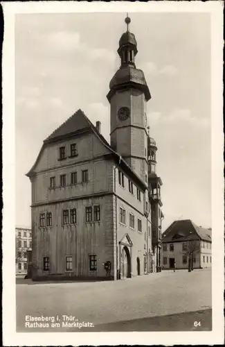 Ak Eisenberg in Thüringen, Rathaus am Marktplatz