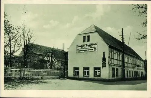 Ak Dresden Südwest Gompitz Pennrich, Gasthof Pennrich, Bes. Willy Schäfer