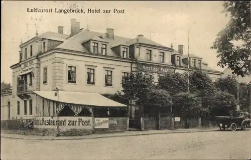 Ak Dresden Langebrück, Hotel zur Post
