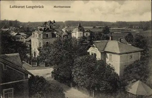 Ak Dresden Nord Langebrück, Blick auf die Moritzstraße