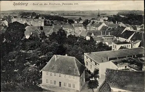 Ak Radeberg im Kreis Bautzen Sachsen, Rund um den Kirchturm