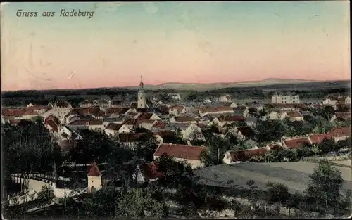 Ak Radeburg in Sachsen, Panorama vom Ort