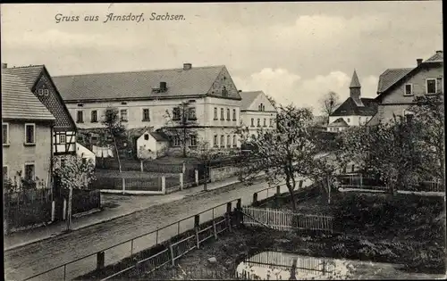 Ak Arnsdorf in Sachsen, Teilansicht