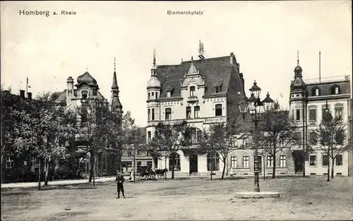 Ak Homberg Duisburg im Ruhrgebiet, Bismarckplatz, Homberger Hof