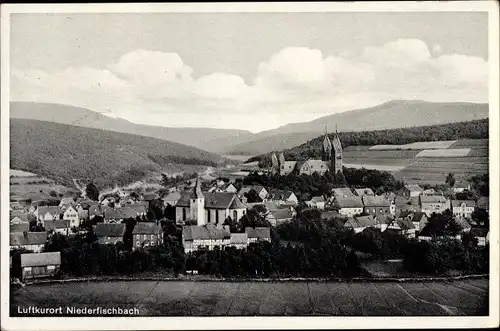Ak Niederfischbach im Siegerland, Panorama vom Ort