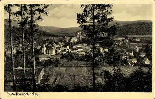 Ak Niederfischbach im Siegerland, Panorama vom Ort