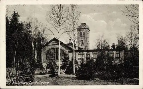 Ak Bischofswerda in Sachsen, Berggasthof und Aussichtsturm auf dem Butterberg