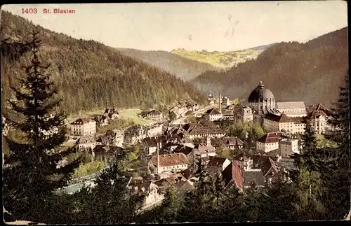 Ak Sankt Blasien im Schwarzwald, Panorama