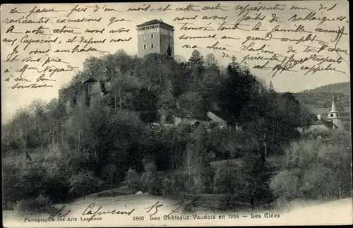 Ak Les Clées Kanton Waadt, Les Châteaux Vaudois