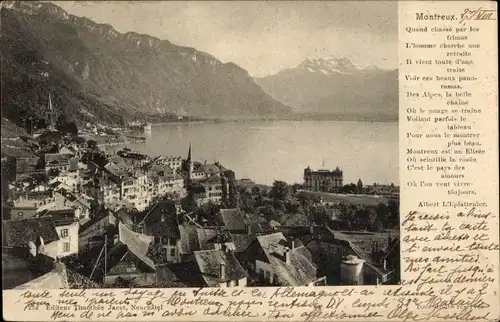 Ak Caux Montreux Kanton Waadt, Teilansicht