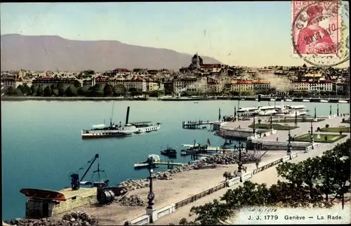Ak Genève Genf Stadt, La Rade
