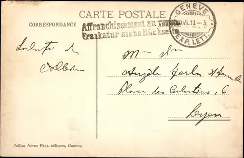 Ak Genève Genf Stadt, La Rade